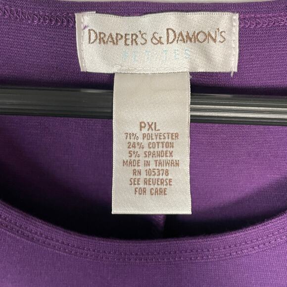 Drapers & Damons Womens Dress Suit Two Piece Sheath Blazer Purple Size PXL - Picture 8 of 12